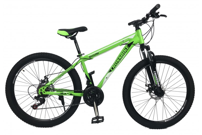 

Велосипед CrossBike Shark 26" 19,5" Зеленый-Черный-Белый