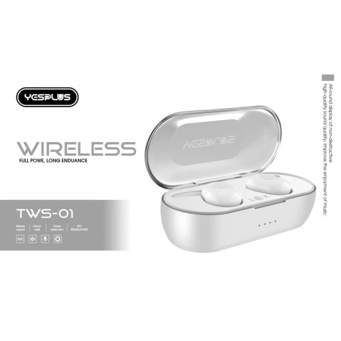 

Беспроводные стерео наушники YESPLUS TWS02 Bluetooth + бокс БЕЛЫЕ