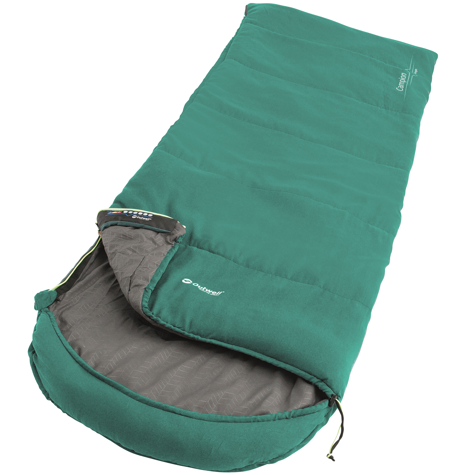 

Спальный мешок Outwell Campion/+4°C Green Left (230353)