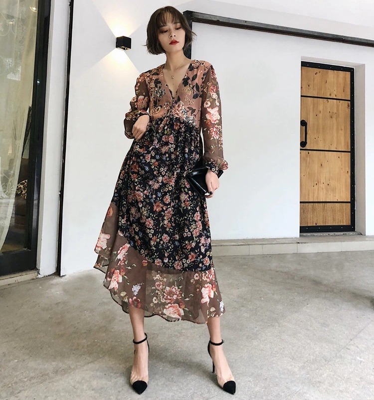 

Плаття жіноче в стилі Бохо Flower garden Berni Fashion (S) Коричневий