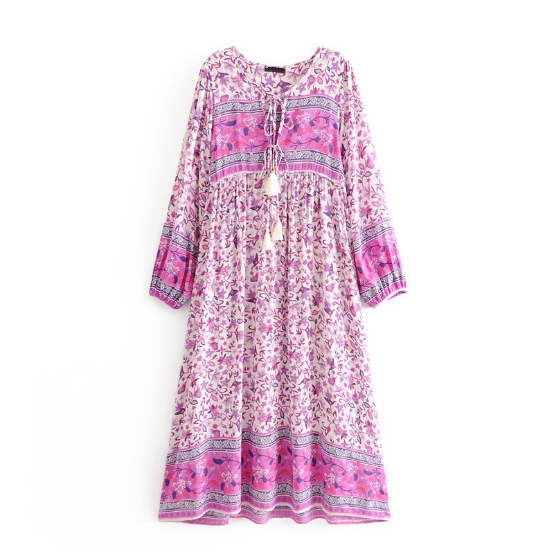 

Плаття жіноче в стилі Бохо Floral ornament Berni Fashion (L) Фіолетовий