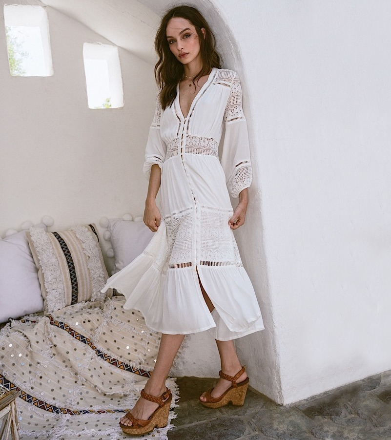 

Плаття жіноче з мереживом Welkin Berni Fashion (S) Білий
