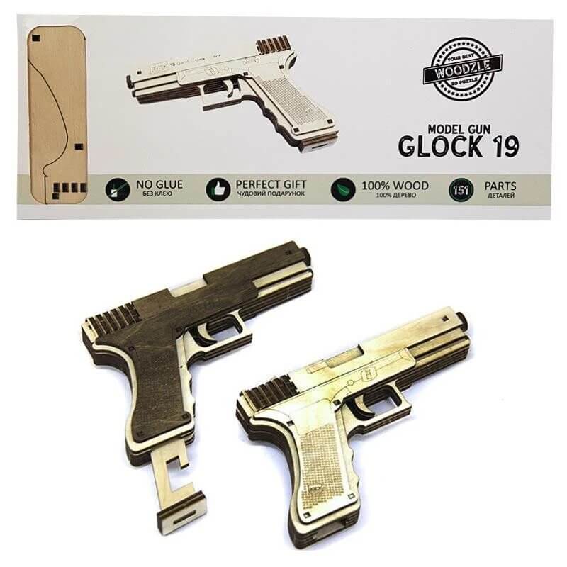

Дерев'яний конструктор Handy Games Пістолет Glock 19 (HG-0037)