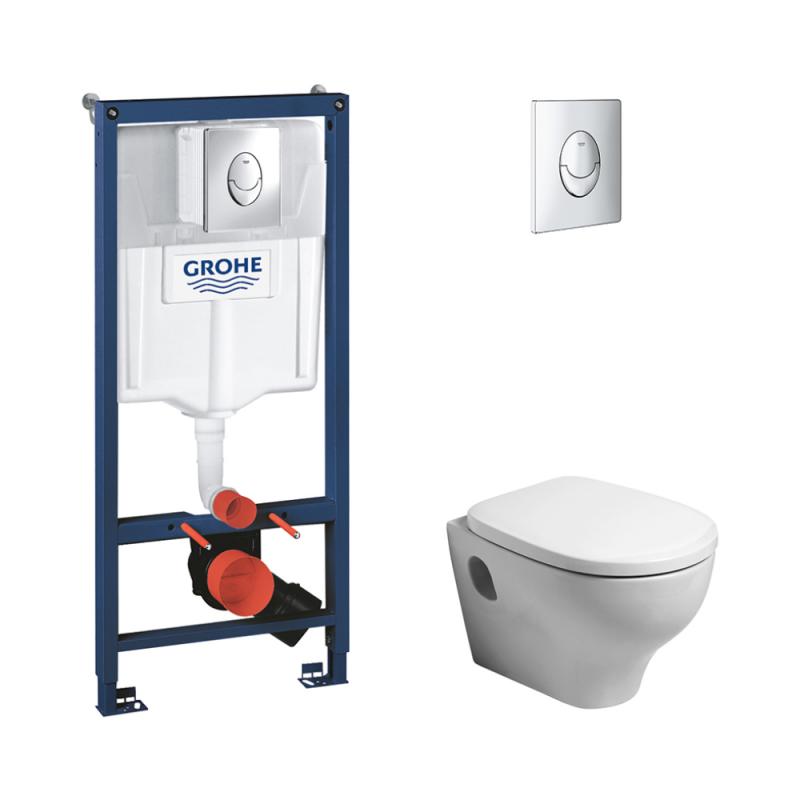 

Набор унитаз Azzurra Pratica PRA100B1SOSP с сиденьем Azzurra Pratica PRA1800F + инсталляция Grohe Rapid SL 38721001