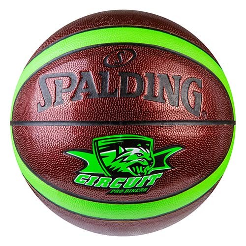 

Мяч баскетбольный Spalding №7 PU, неон Circuit, зеленый, SPL5607/12