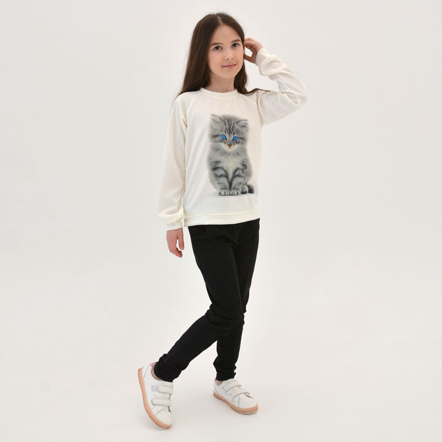

Костюм для девочки Котик двухнитка Blanka 36 128-134 см.