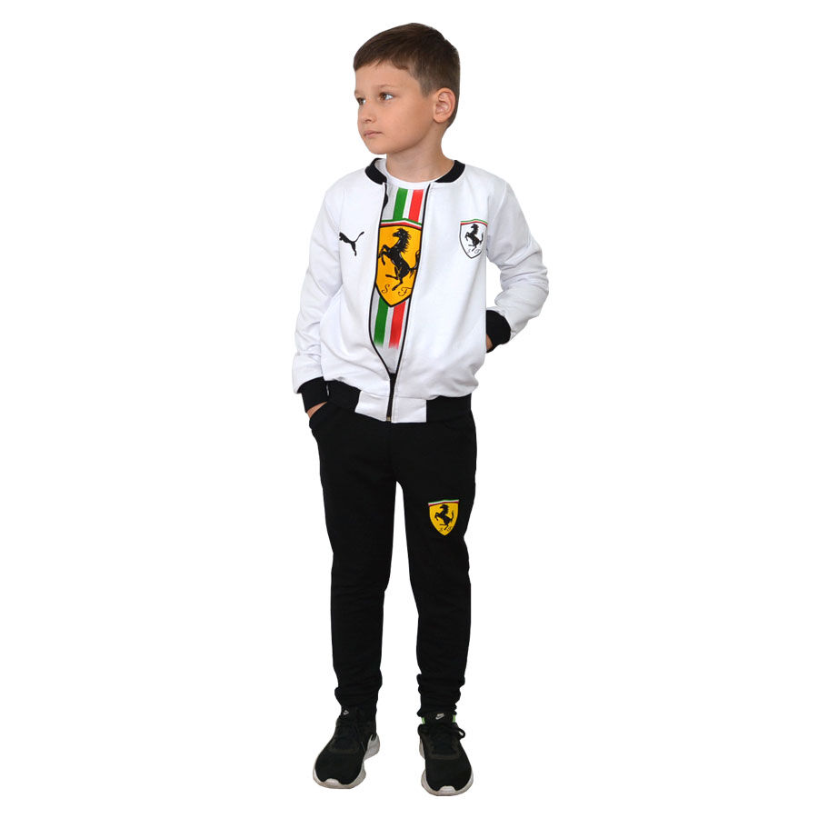 

Костюм спортивный Ф1 (3 предмета) белый двухнитка Blanka 40 150-156 см. (12441)
