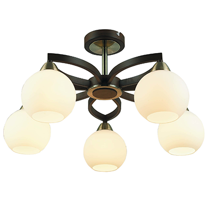 

Потолочный светильник INL-9268C-05 Antique brass & Walnut
