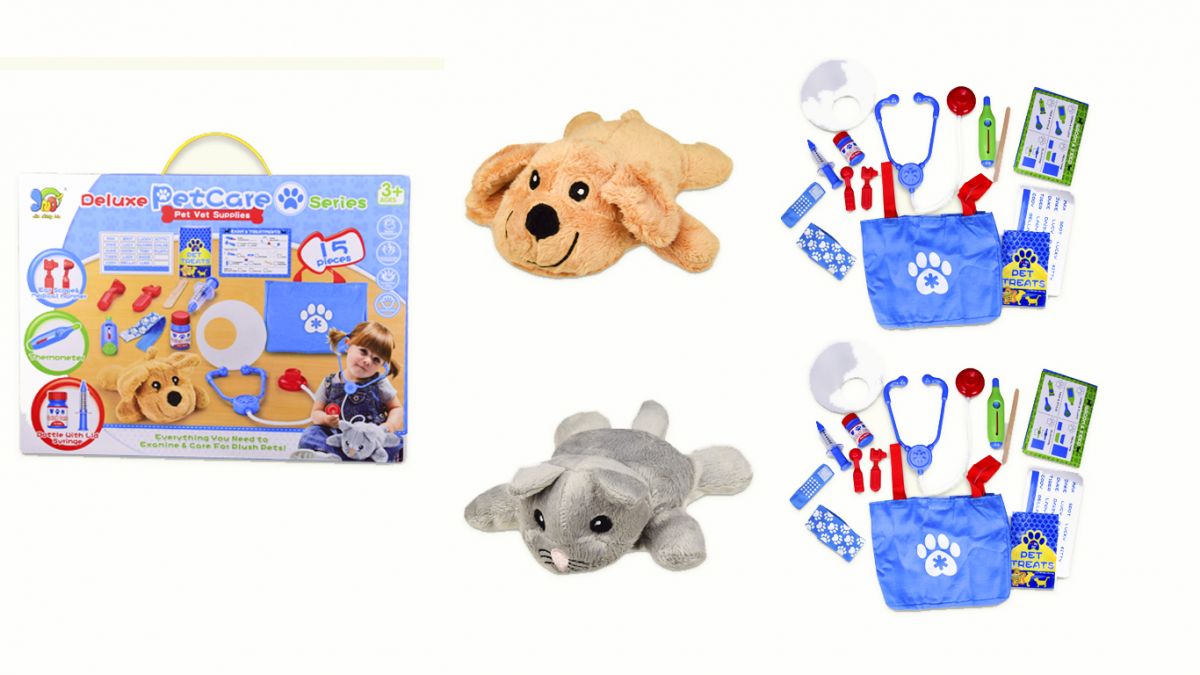 

Докторский набор Ветеринар с мягкой игрушкой 15 элементов Jia Ning Da (699-15AB) (153426)