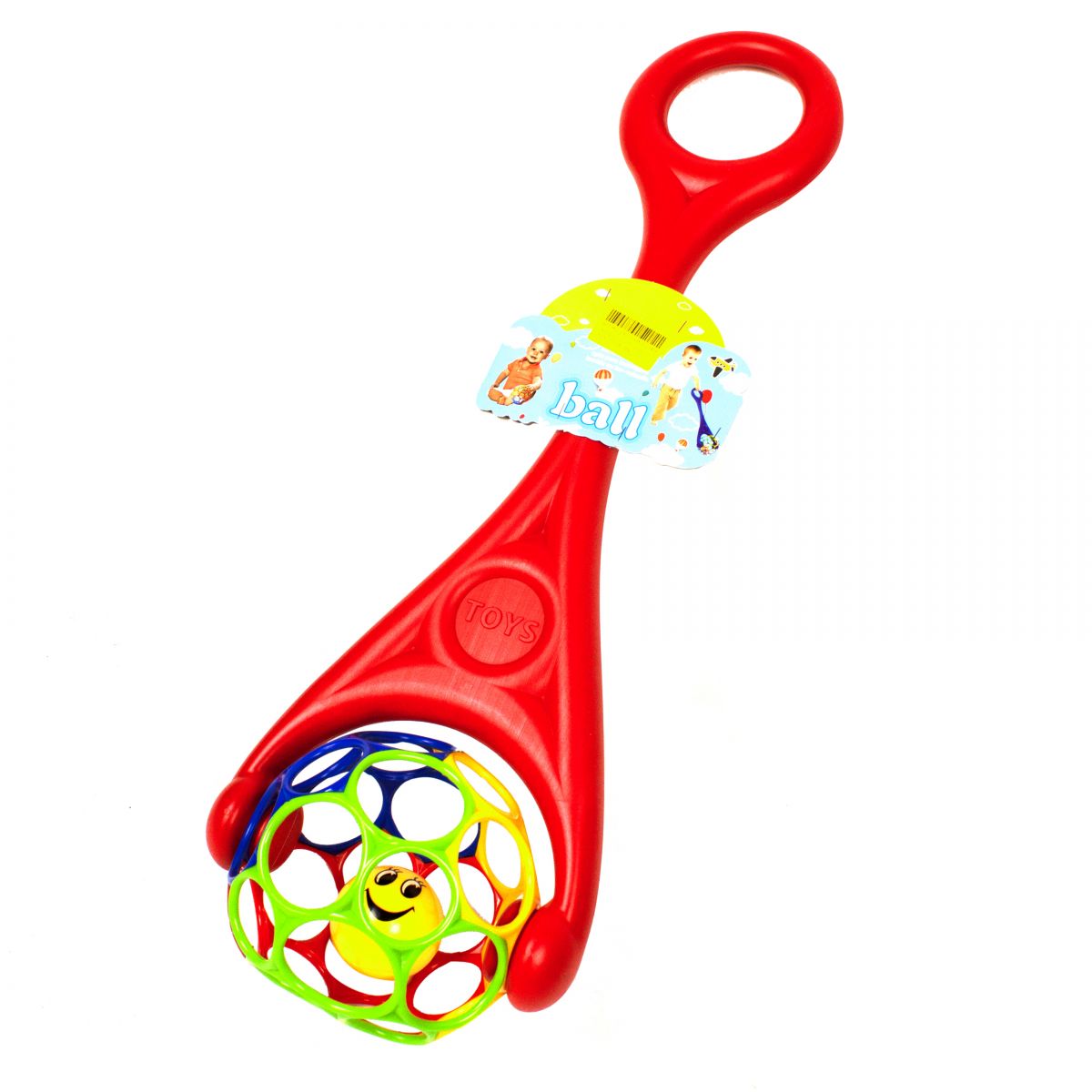 

Каталка с шариком-погремушкой Oball красная MiC (3501) (105670)