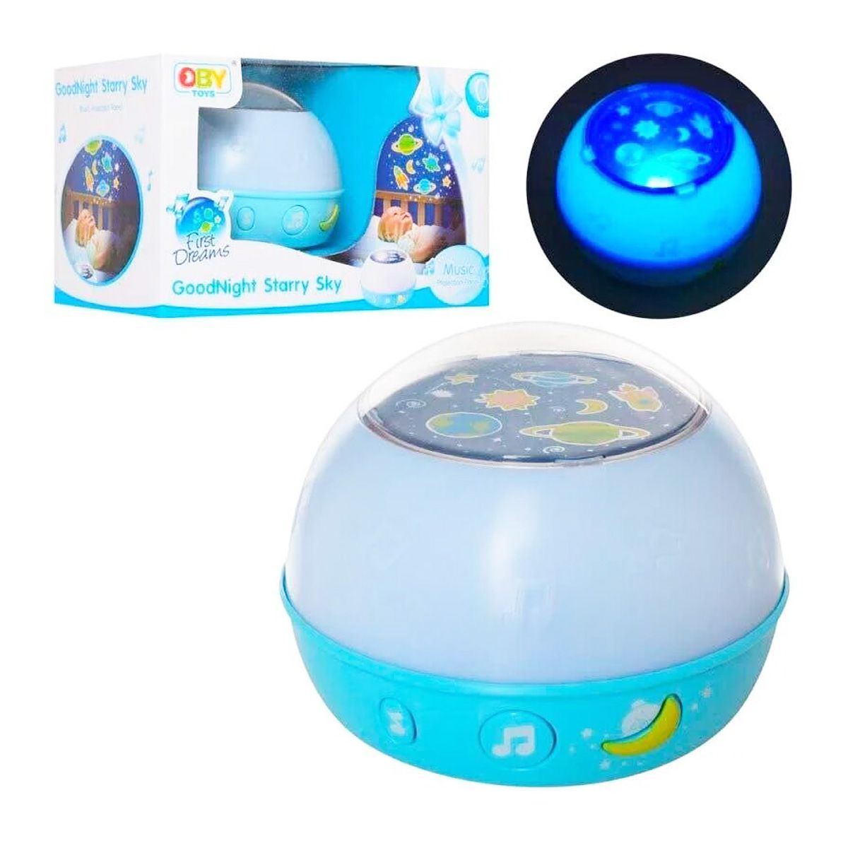 

Музыкальный ночник с проектором First Dreams OBY TOYS (O-1833B) (157046)