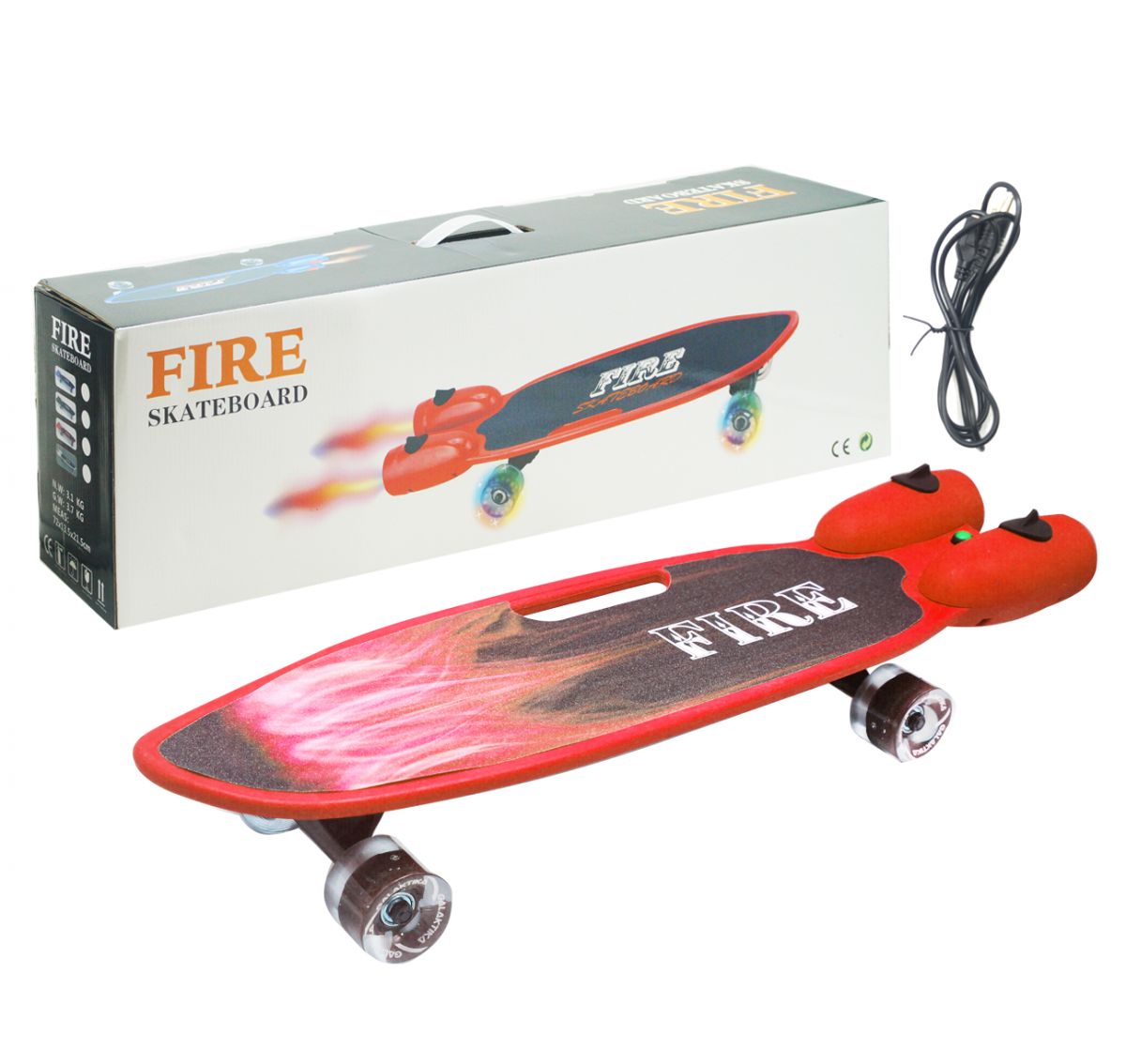 

Скейт Fire красный MiC (GSK-0013) (157842)