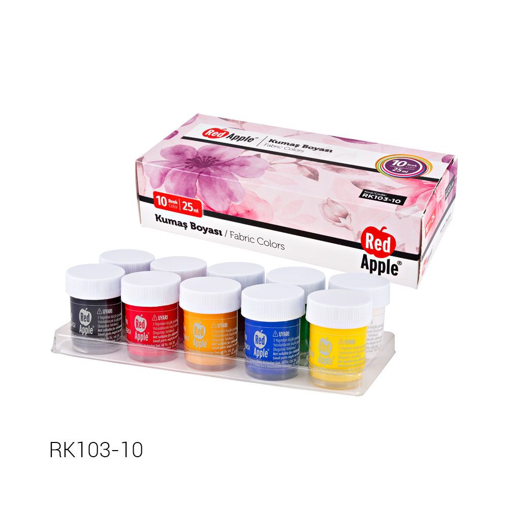 

Краски для ткани 10 цветов Red Apple (RK103-10) (159024)