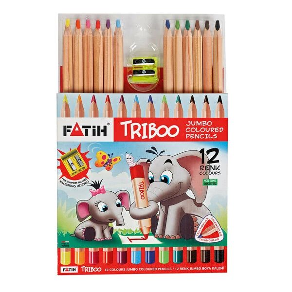 

Карандаши цветные Triboo Jumbo 12 шт Fatih (33426) (159005)