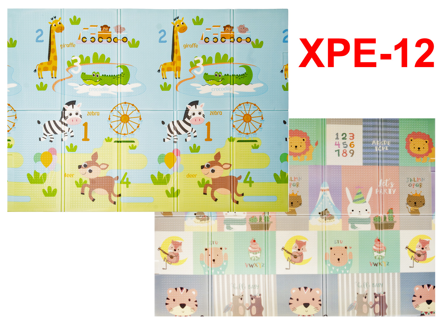 

Детский складной двусторонний развивающий термоковрик QKids XPE-12 180x200x1 см