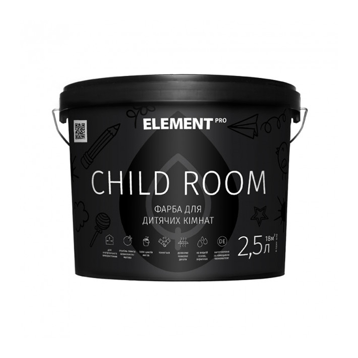 

Фарба інтер'єрна ELEMENT PRO+FACADE SYSTEM CHILD ROOM (2,5 л)