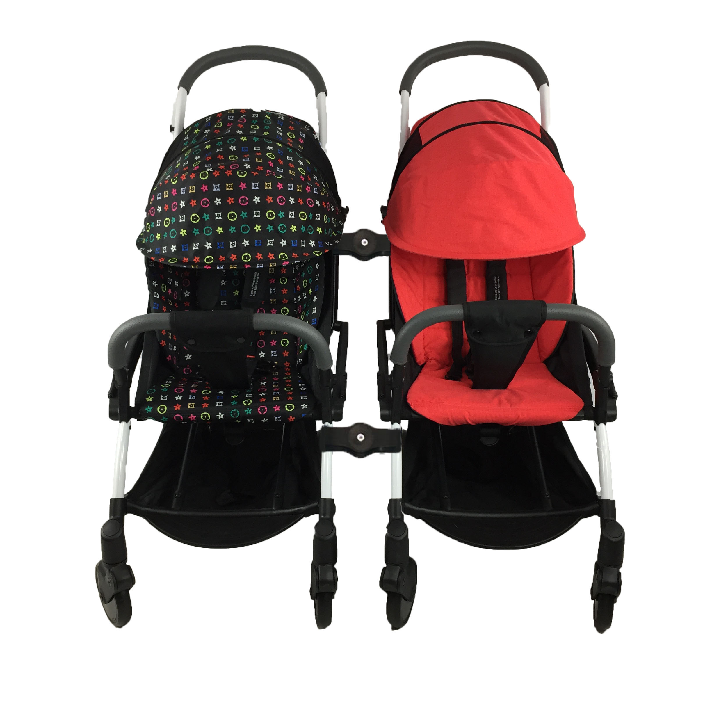 

Коляска для двойни Yoya 175 А+ 2021 Черно-оранжевая LV black