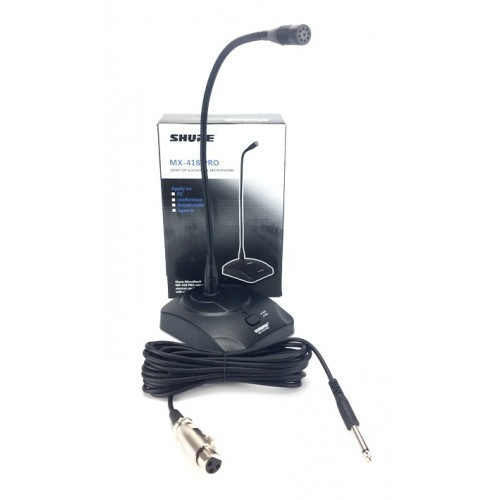 

Микрофон для ПК настольный, микрофон для компьютера Shure MX418