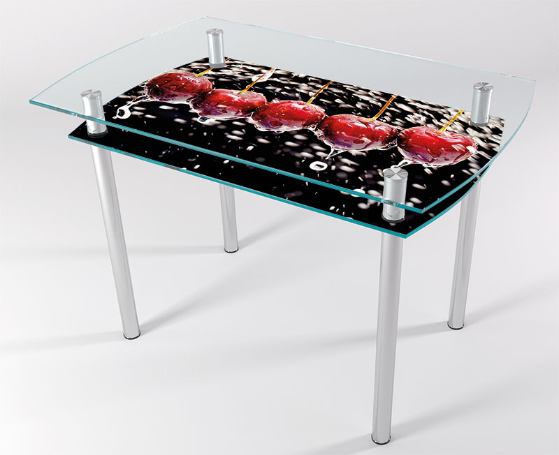 

Стол стеклянный "Jam" Вишня KT-02 110х70 см