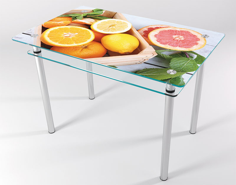 

Стол стеклянный "Jam" Апельсинки KT-01 100х60 см