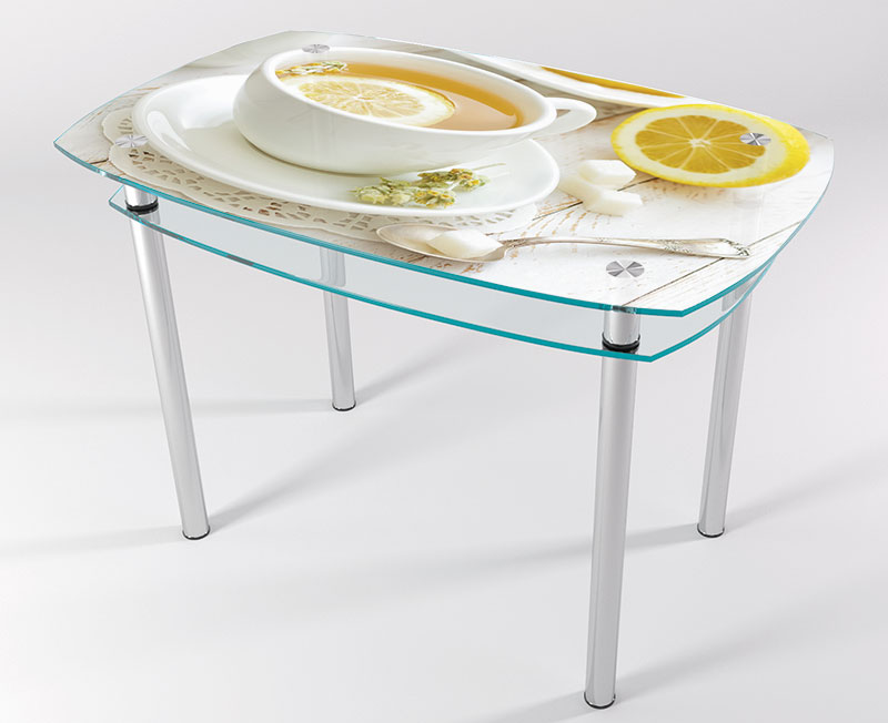 

Стол стеклянный "Jam" Чай с лимоном KT-01 120х80 см