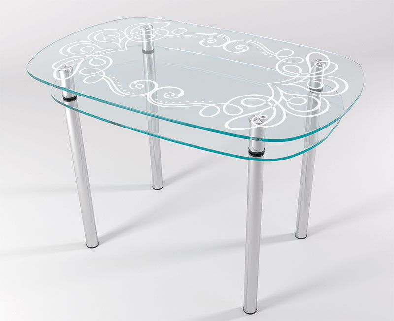 

Стол стеклянный "Jam" Орнамент KT-04 100х60 см (усиленные ножки)
