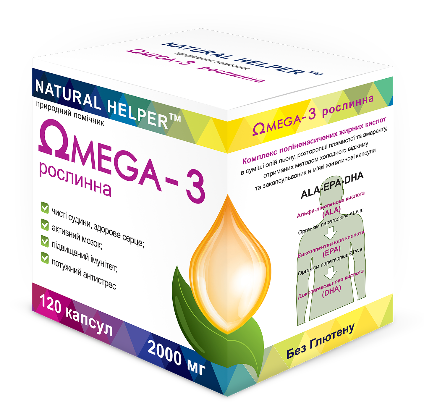 

Капсулы растительные Natural Helper Omega 3 Природный помощник