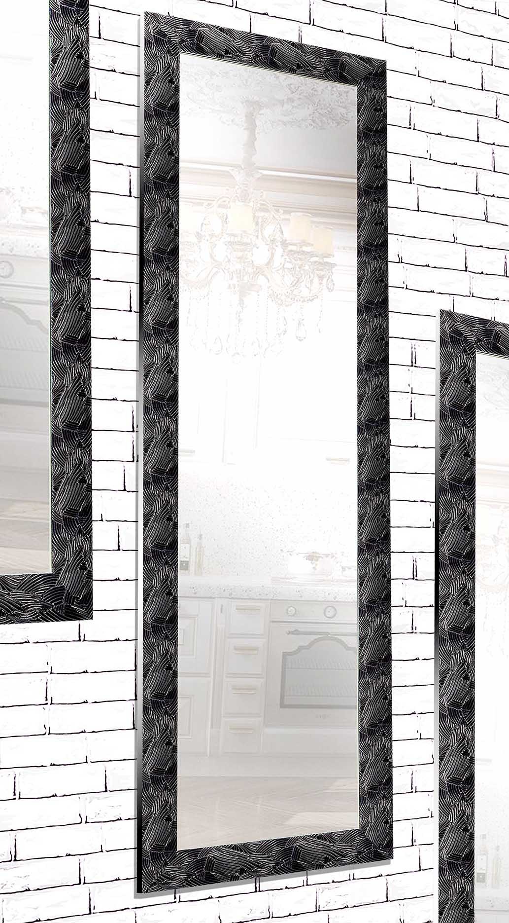 

Зеркало в раме настенное Decorfrom Black pattern 60х174 см черный