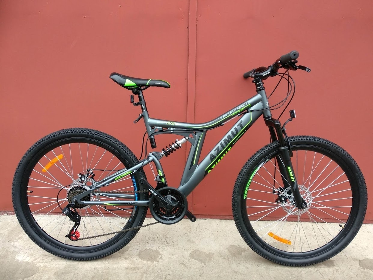 

Велосипед Azimut Blackmount 26" серо-салатовый