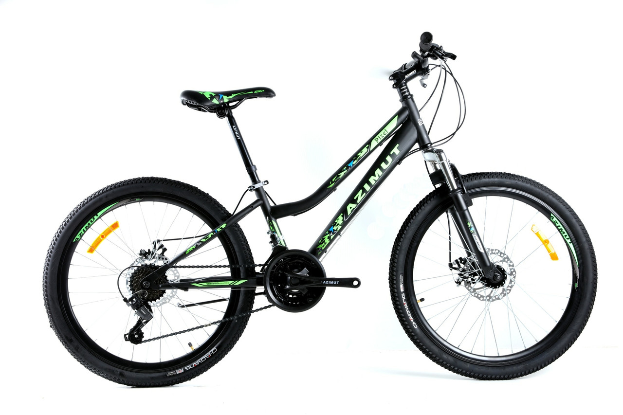 

Велосипед Azimut Pixel 2021 Shimano 24" Black / Green