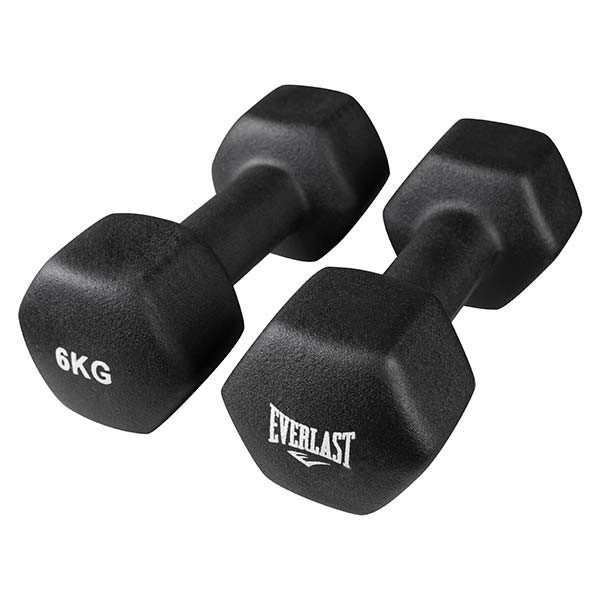 

Гантели для фитнеса Everlast 2 шт по 6кг черные