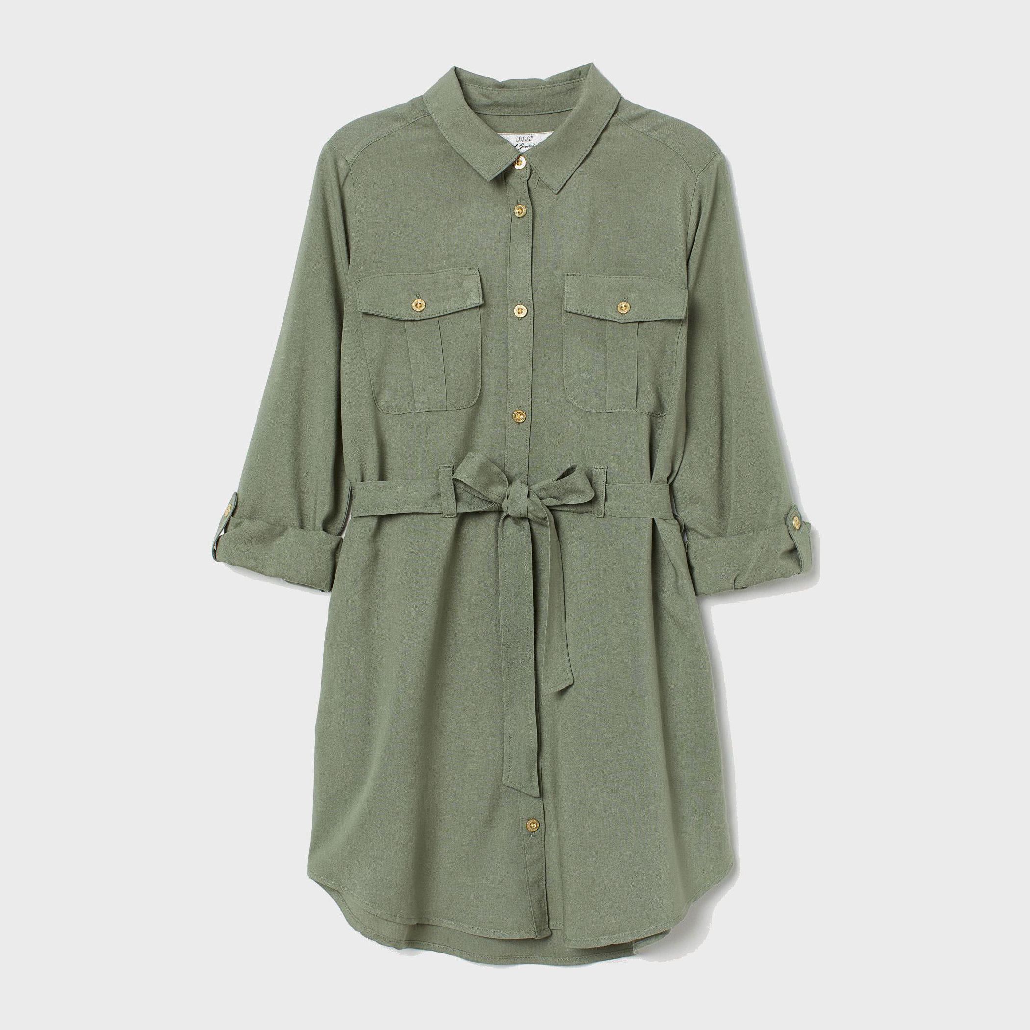 

Платье H&M 1104-8656212 164 см Хаки с зеленым