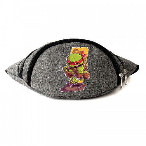 

Сумка Бананка Черепашки Ниндзя на пояс (Turtle-006) серая