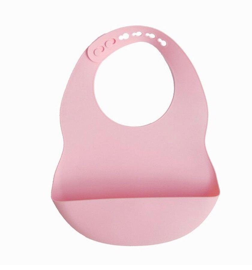 

Слюнявчик силиконовый нагрудник OrganicMom ORG302 Розовый