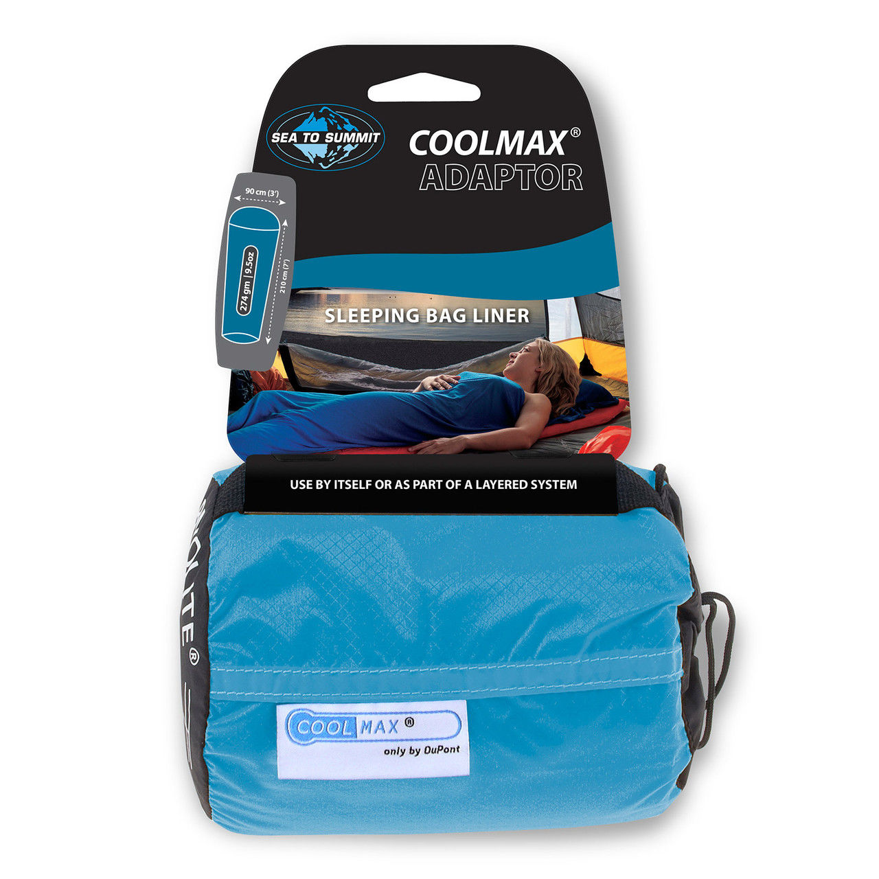 

Вкладыш в спальник Sea To Summit Coolmax Adaptor Liner Синий