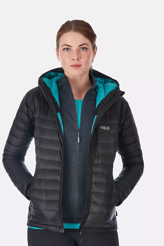 

Куртка Rab Microlight Alpine wmns 12 Черный-Бирюзовый