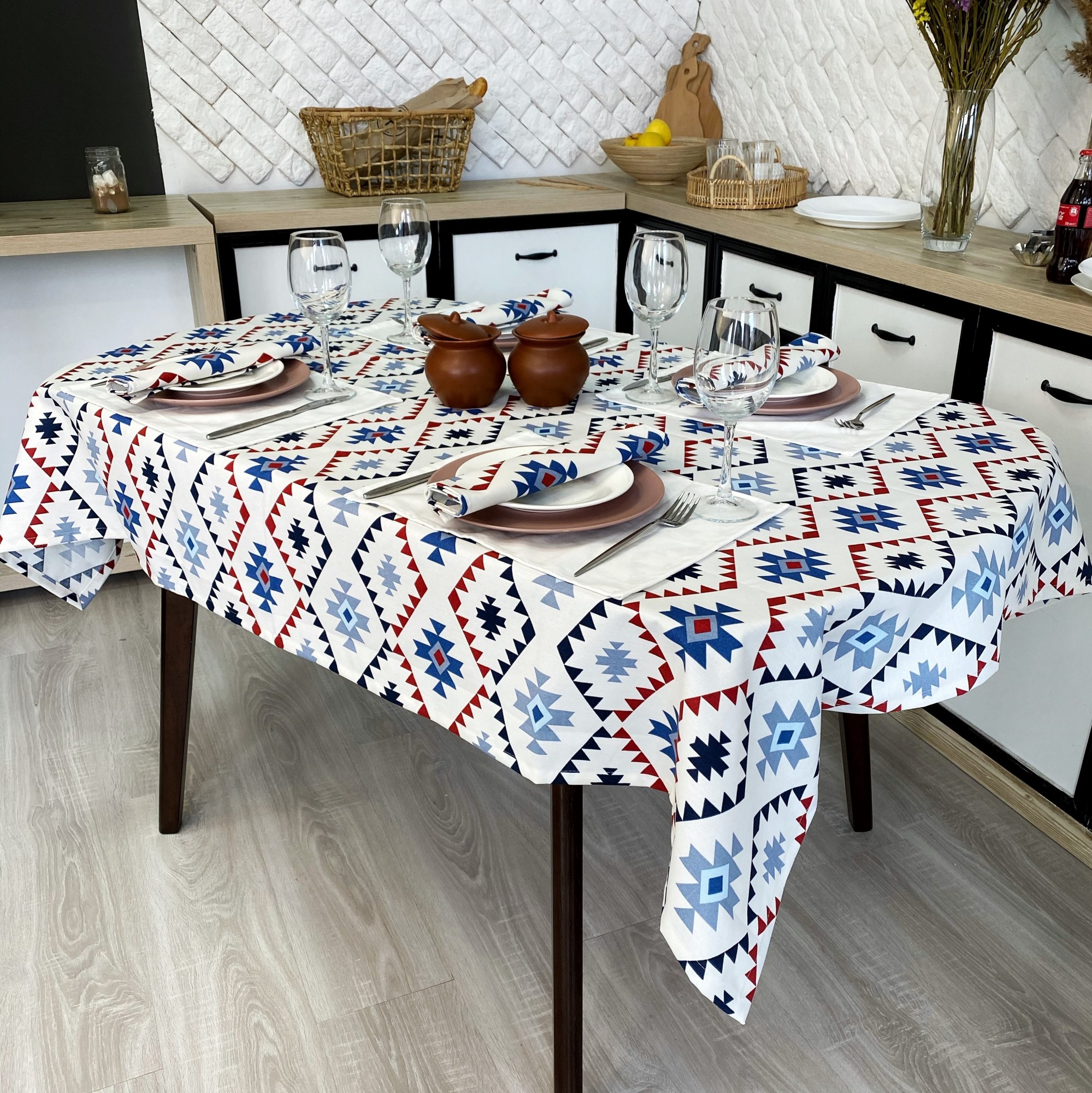 

Скатерть Водоотталкивающая "Африканский принт" 240х120 см