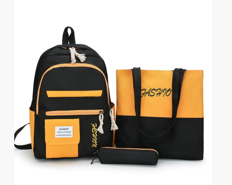 

Рюкзак женский городской молодежный Набор Sugebag Черный (139G)
