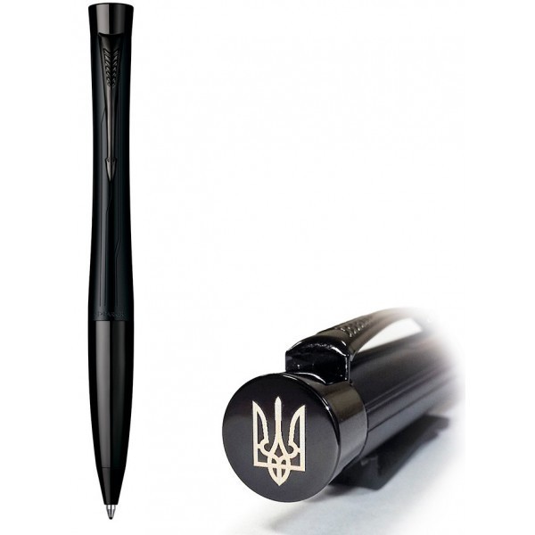 

Шариковая ручка Parker URBAN Premium Matt Black BP Трезубец на торце Паркер (21 232M_TR)