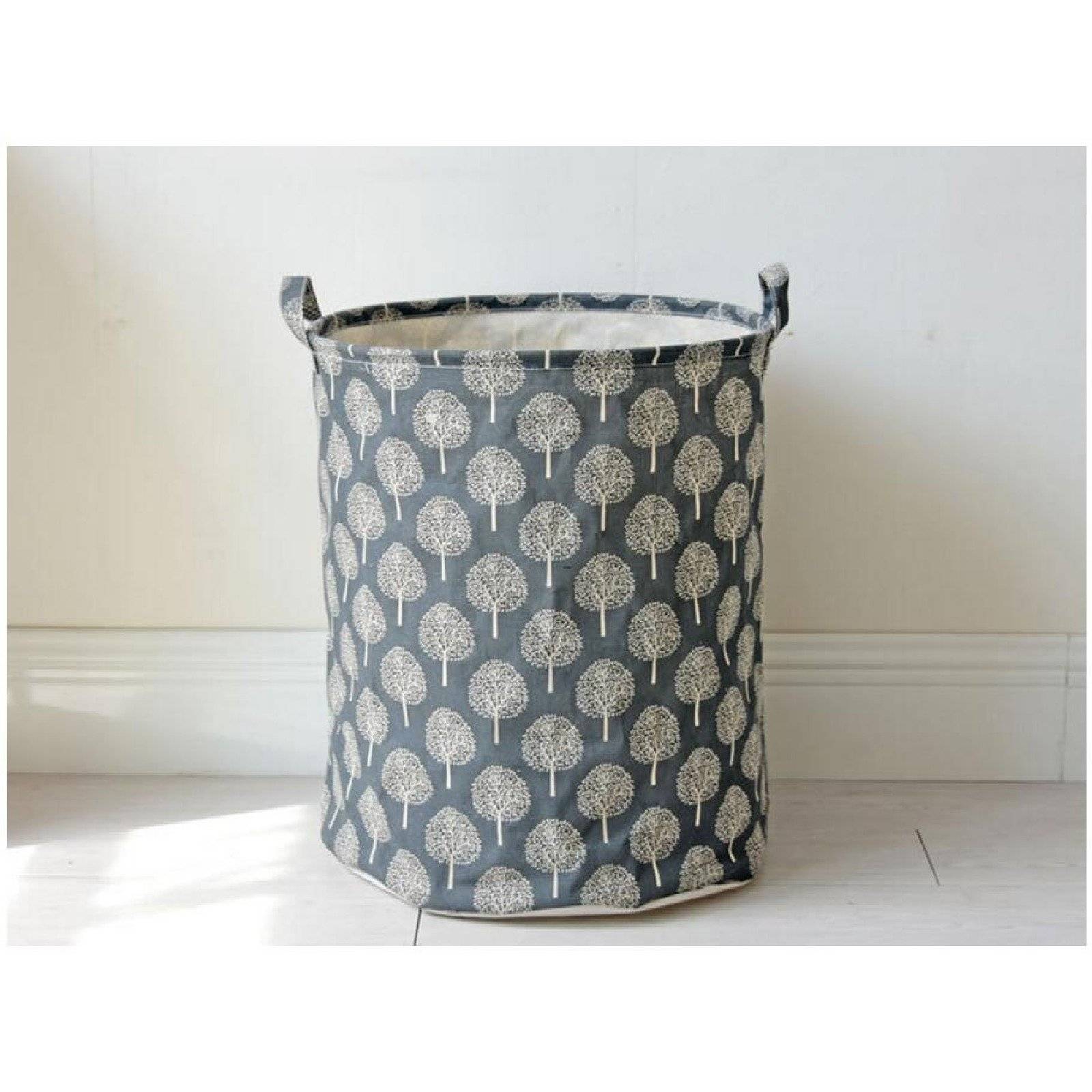 

Корзина для игрушек Серые деревья