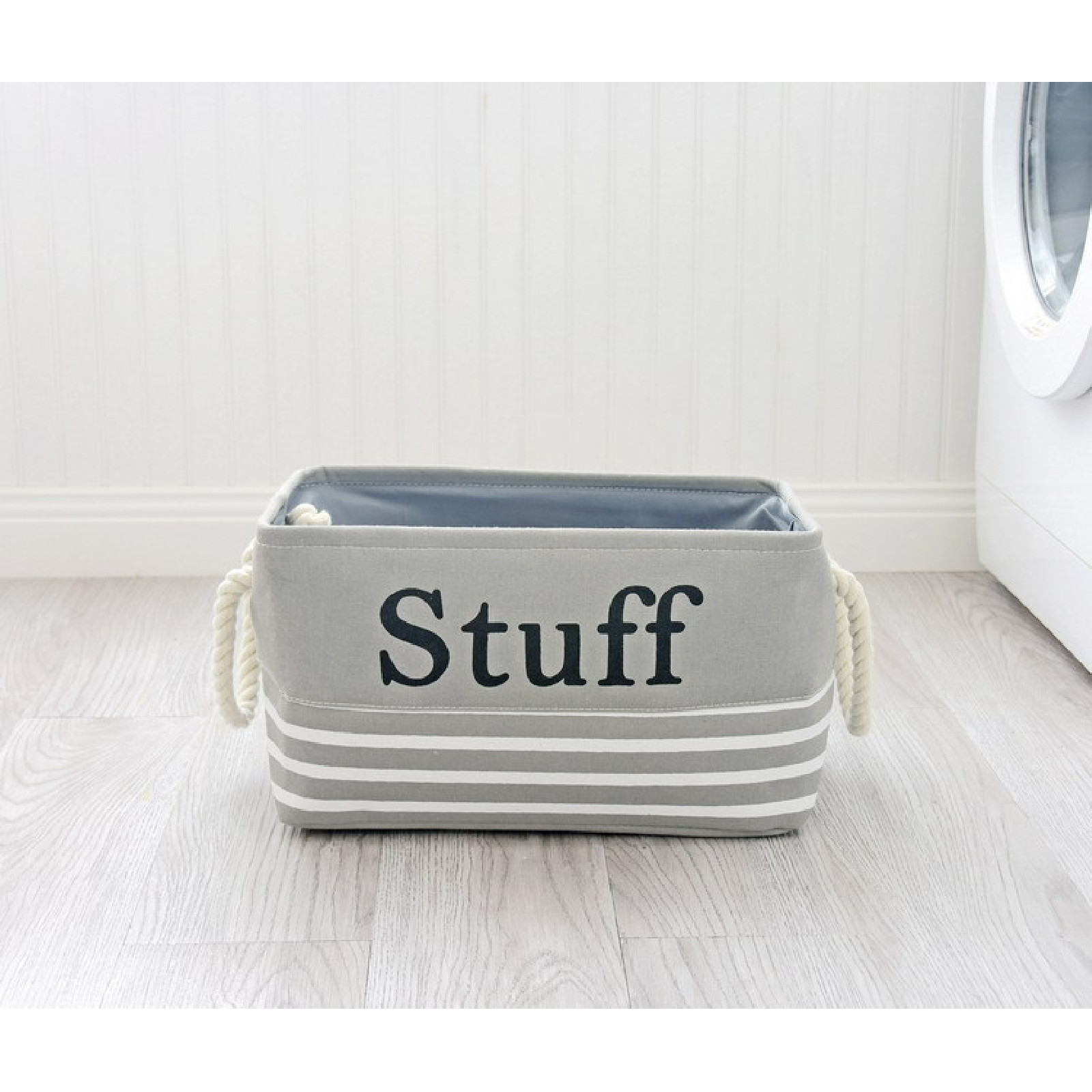 

Корзина для игрушек прямоугольная серая Stuff Small