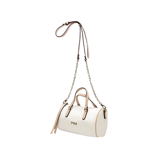 

Сумка женская Nursace WHITE натуральная кожа Бело-Розовый