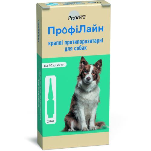 

Капли на холку "Профилайн" для собак 10кг-20кг 1уп (4 пипетки*2,0мл) (инсектоакарицид)