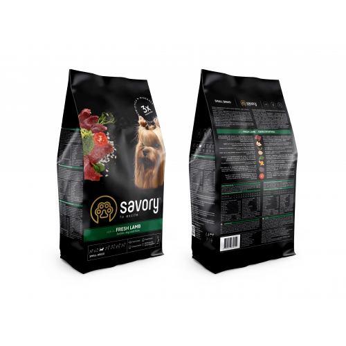 

Сухой корм SAVORY для собак гурманов мелких пород с ягненком 3 кг