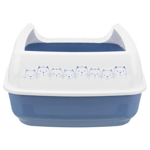 

Туалет для котов Trixie "Delio" с рамкой, 35х20х48 см, синий/белый