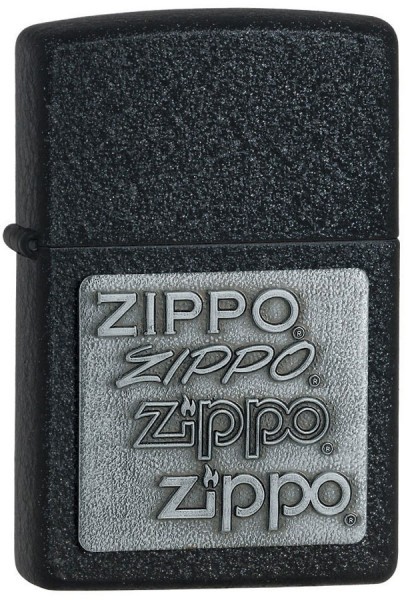 

Зажигалка Zippo PEWTER EMBLEM BLACK CRACKLE 363