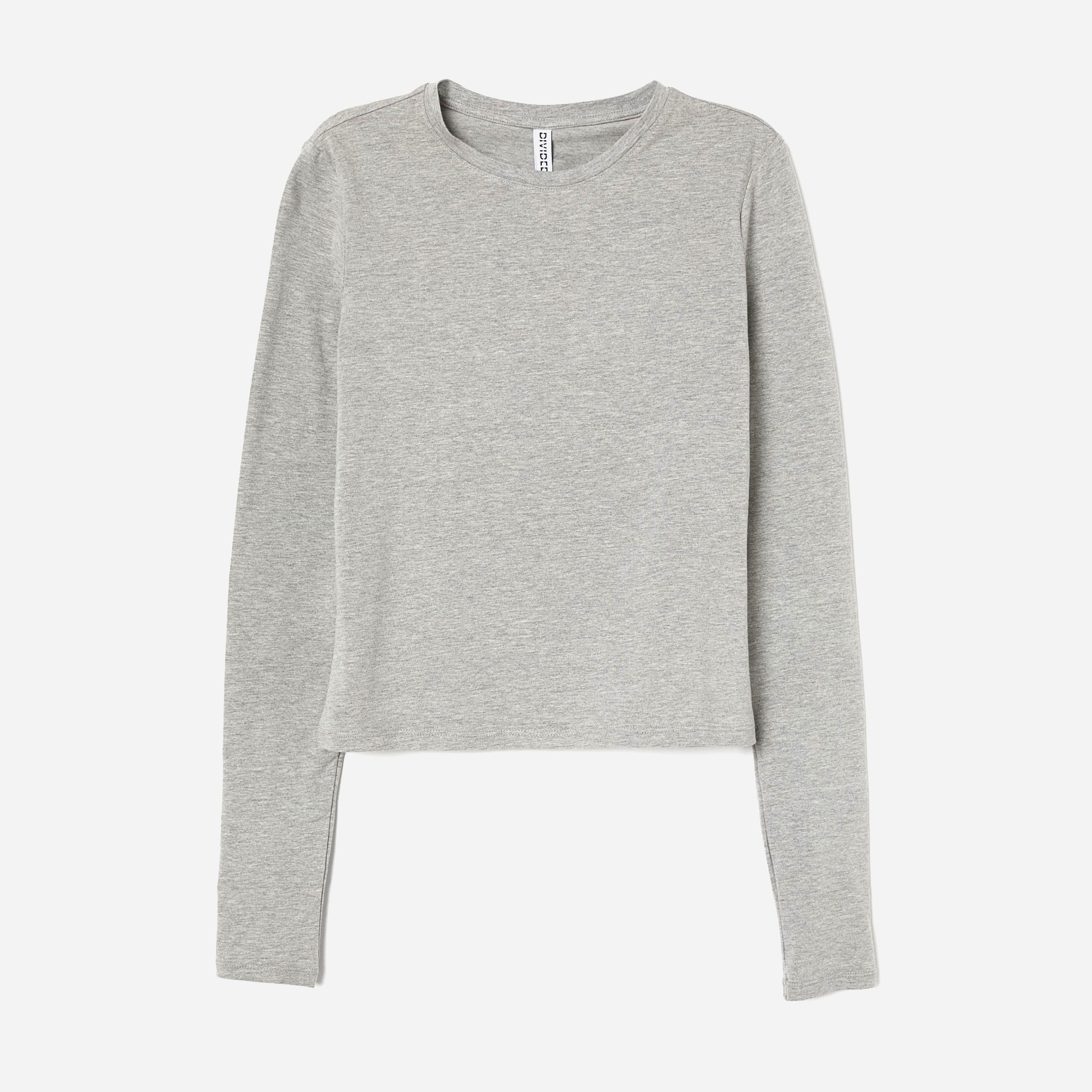 

Лонгслив H&M Divided 1702-7621431 S Серый меланж