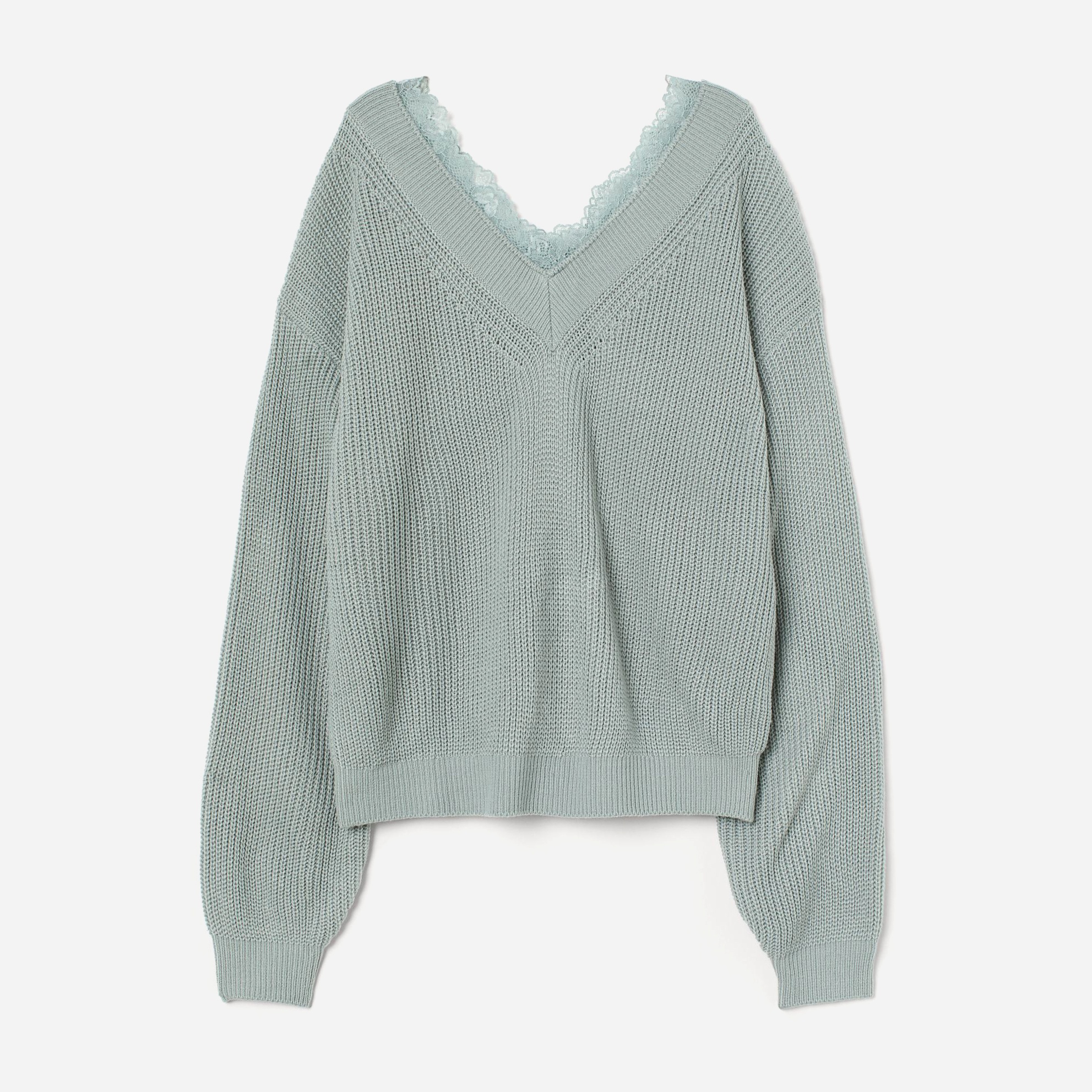 

Пуловер H&M 304-8790882 M Светло-бирюзовый