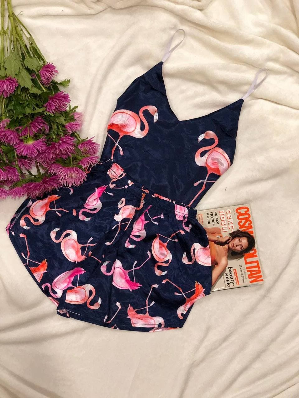 

Пижама женская Black Flamingo майка шорты размер S