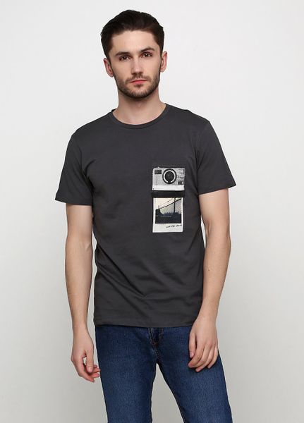 

Футболка мужская JACK&JONES S Серая (1079-366)